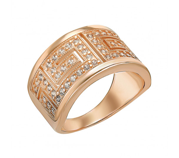 Золотое кольцо с фианитами. Артикул 380124  размер 17 - Фото 1