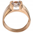 Золотое кольцо с фианитом. Артикул 380439  размер 17 - Фото 2
