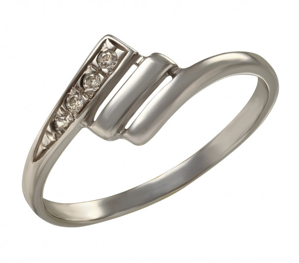 Серебряное кольцо с фианитами. Артикул 330692С - Фото  1