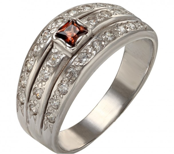 Серебряное кольцо с фианитами. Артикул 330148С  размер 20 - Фото 1