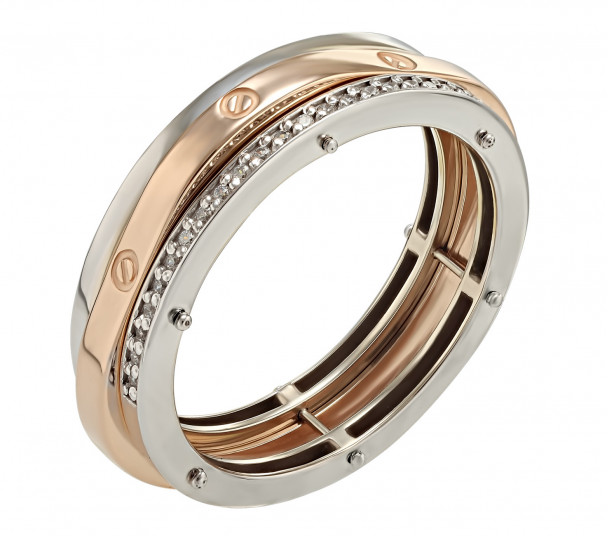 Золотое кольцо с бриллиантами. Артикул 750562  размер 18.5 - Фото 1