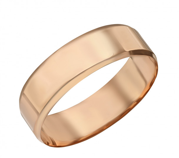 Обручальное кольцо в красном золоте. Артикул 340056  размер 18 - Фото 1