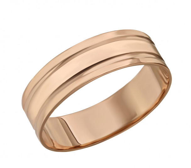 Обручальное кольцо в красном золоте. Артикул 340066  размер 20 - Фото 1
