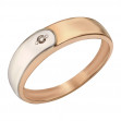 Золотое кольцо c бриллиантом. Артикул 750025  размер 17.5 - Фото 2