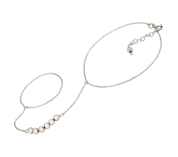 Серебряный слейв-браслет из коллекции "В стиле TANGO" с родированием. Артикул 820169С  размер 170 - Фото 1