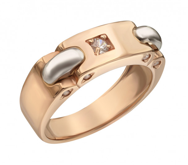 Золотое кольцо с фианитами. Артикул 330885  размер 16.5 - Фото 1
