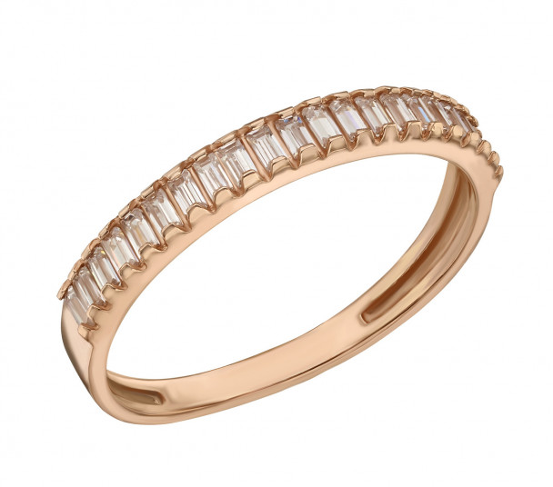 Золотое кольцо с агатом и фианитами. Артикул 369601 - Фото  1