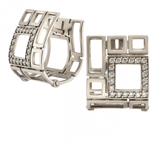 Серебряные серьги с жемчугом и фианитами. Артикул 430611С - Фото  1