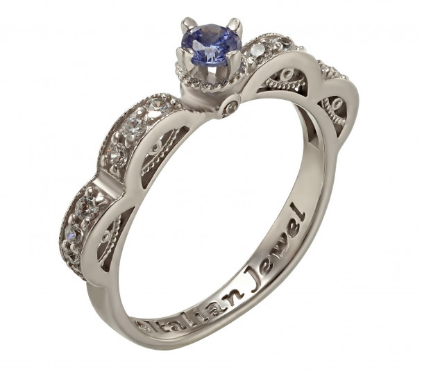 Серебряное кольцо с фианитами. Артикул 320832С  размер 18.5 - Фото 1