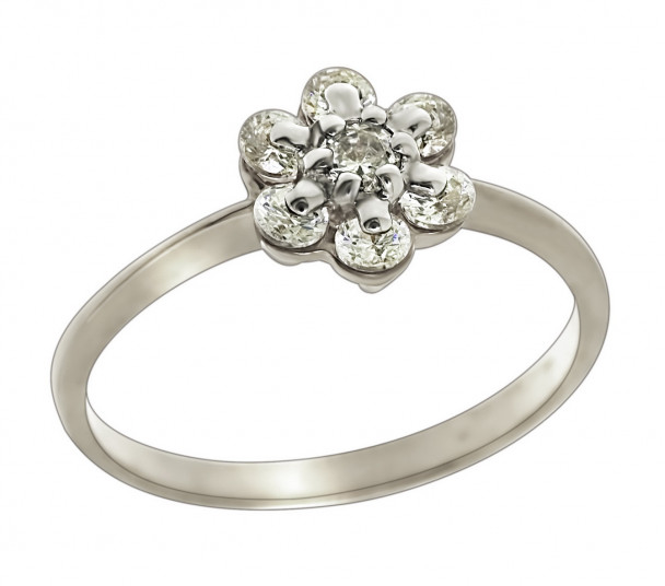 Серебряное кольцо с фианитом. Артикул 320940С  размер 17.5 - Фото 1